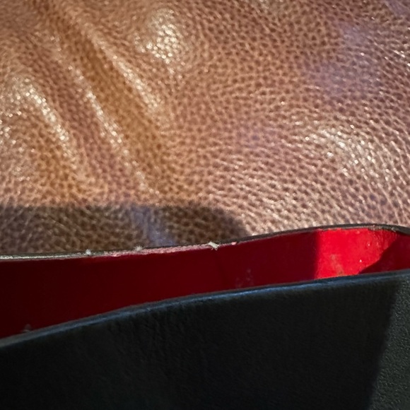 Mansur Gavriel mini leather bucket bag - Black Leather with red interior - Picture 15 of 15